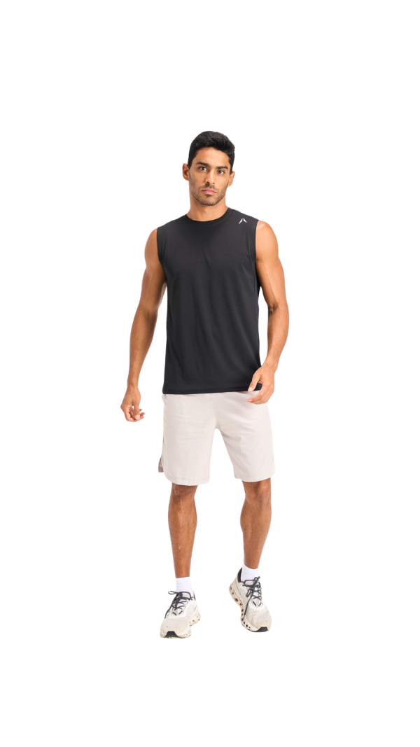 WING Sleeveless T-shirt - Black